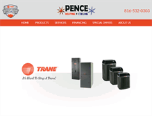 Tablet Screenshot of penceheatingandcooling.com